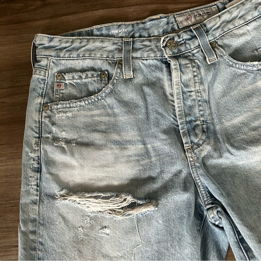 Adriano Goldschmied Light Wash Denim Cut Off Shorts Women 26R - Picture 3 of 10